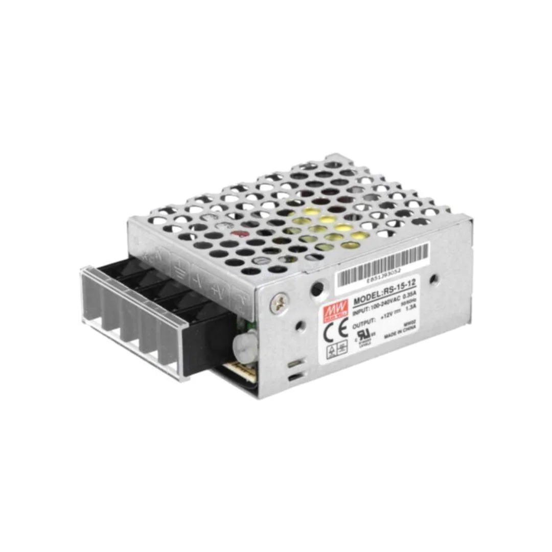 Zasilacz impulsowy, do wbudowania,modułowy, 15W, 12VDC, 1,2A RS-15-12