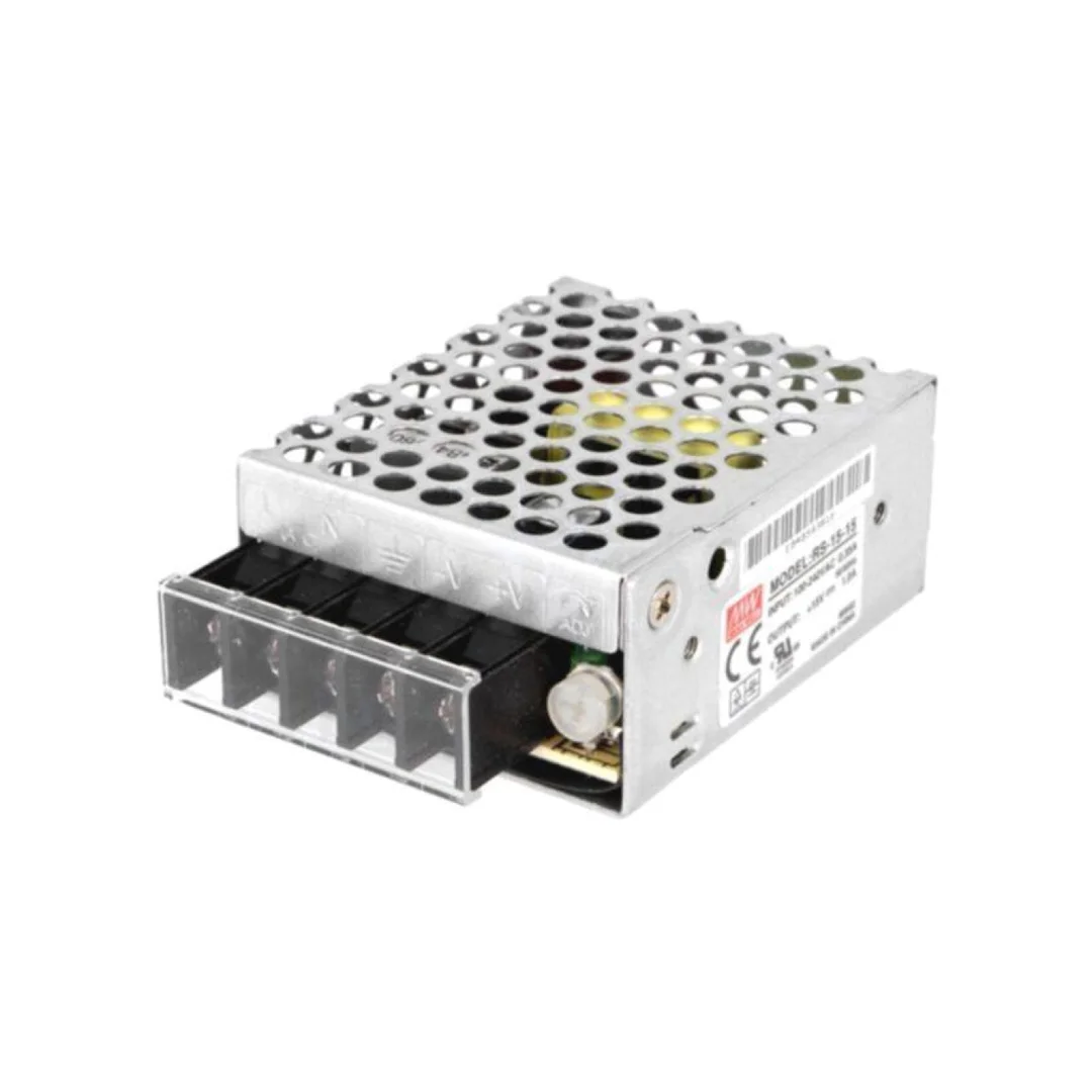 Zasilacz impulsowy, do wbudowania,modułowy, 15W, 15VDC, 1A, OUT: 1 RS-15-15