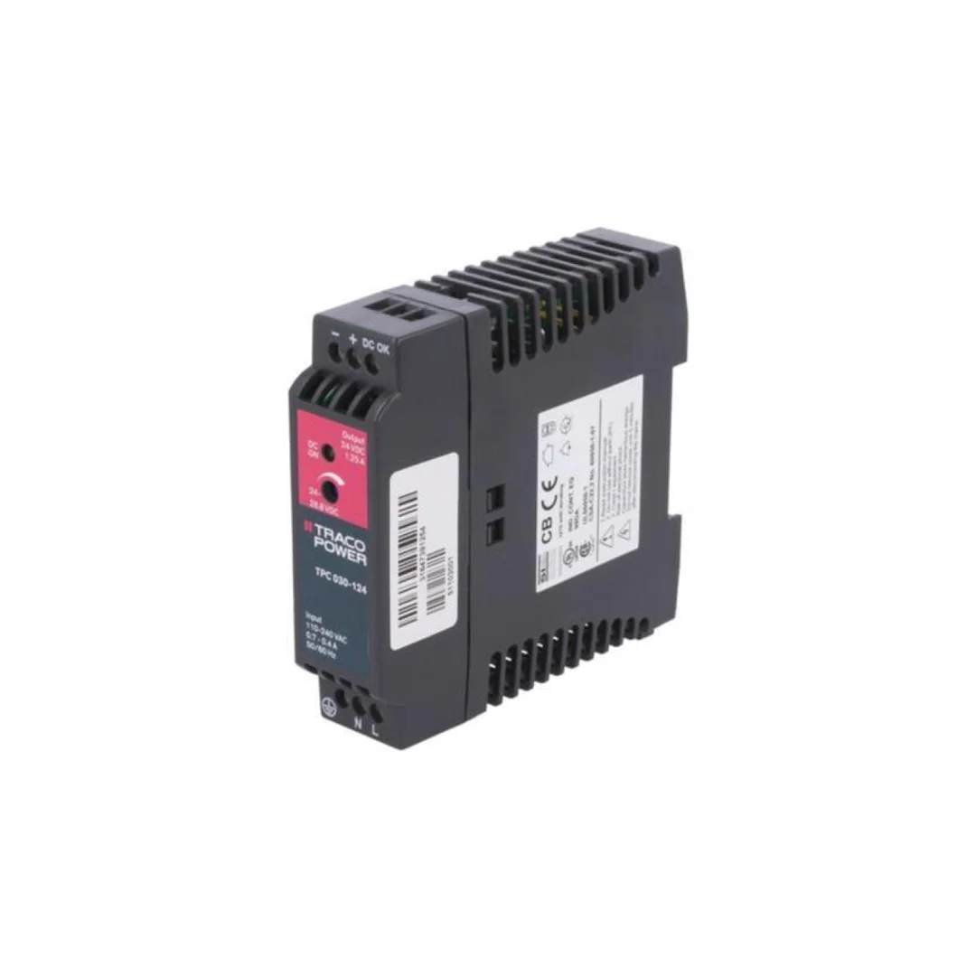 Zasilacz impulsowy, na szynę DIN, 30W, 24VDC, 1,25A, 85÷264VAC TPC 030-124