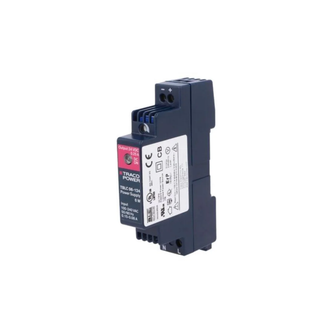 Zasilacz impulsowy, na szynę DIN, 6W, 24VDC, 0,25A, 85÷264VAC TBLC 06-124