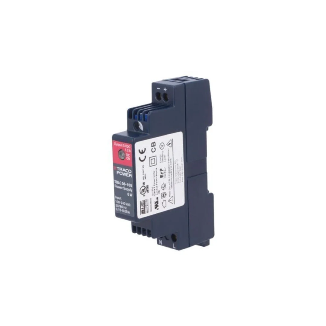 Zasilacz impulsowy, na szynę DIN, 6W, 5VDC, 1,2A, 85÷264VAC, Output: 1 TBLC 06-105