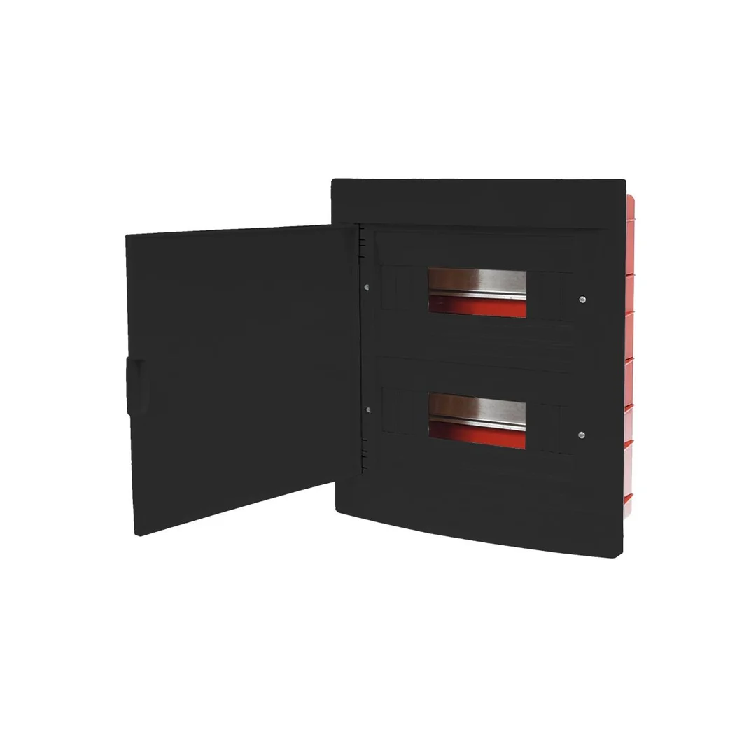 Rozdzielnica modułowa podtynkowa 2x12 IP40 czarna CZRM-PT-24M