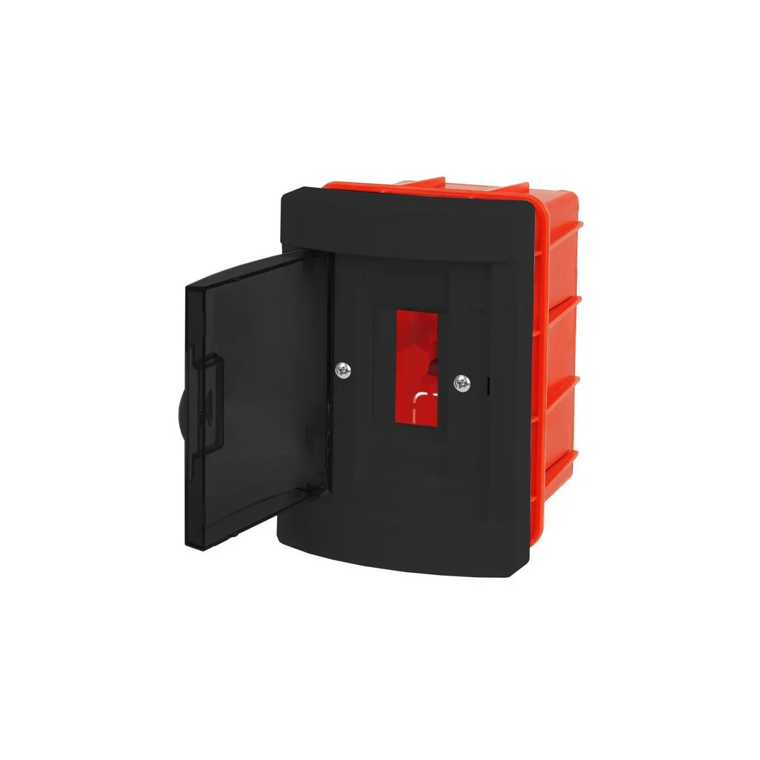 Rozdzielnica modułowa podtynkowa 1x2 IP40 czarna CZRM-PT-02M