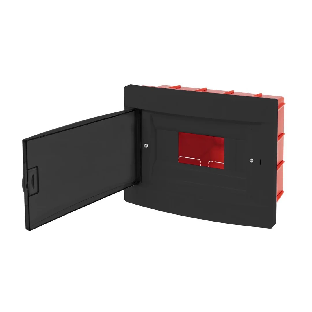Rozdzielnica modułowa podtynkowa 1x8 IP40 czarna CZRM-PT-08M
