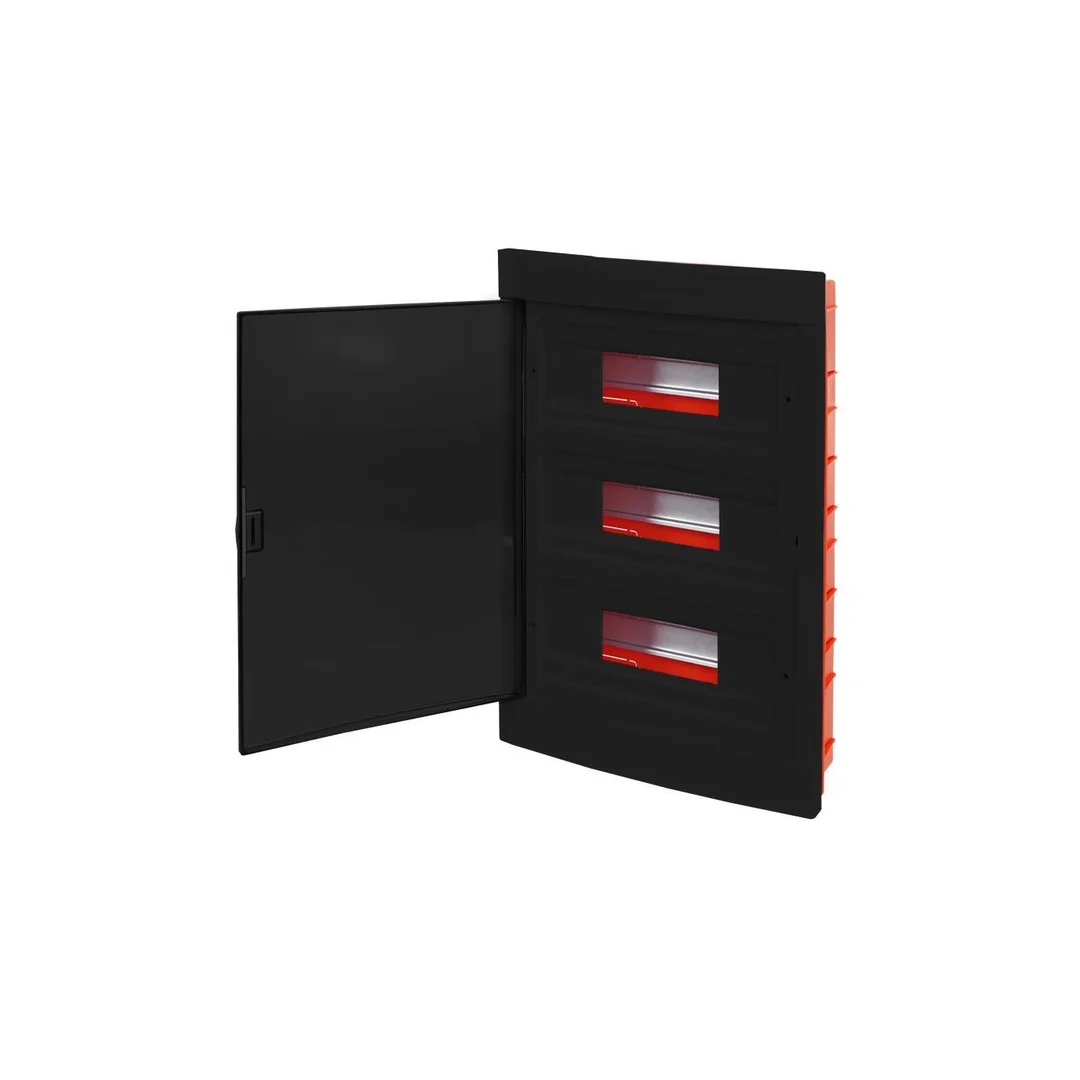 Rozdzielnica modułowa podtynkowa 3x12 IP40 czarna CZRM-PT-36M