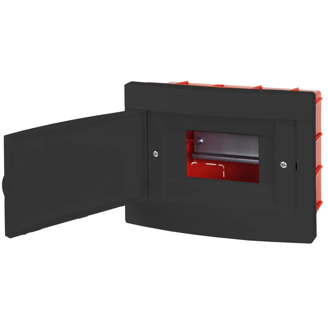 Rozdzielnica modułowa podtynkowa 1x6 IP40 czarna CZRM-PT-06M