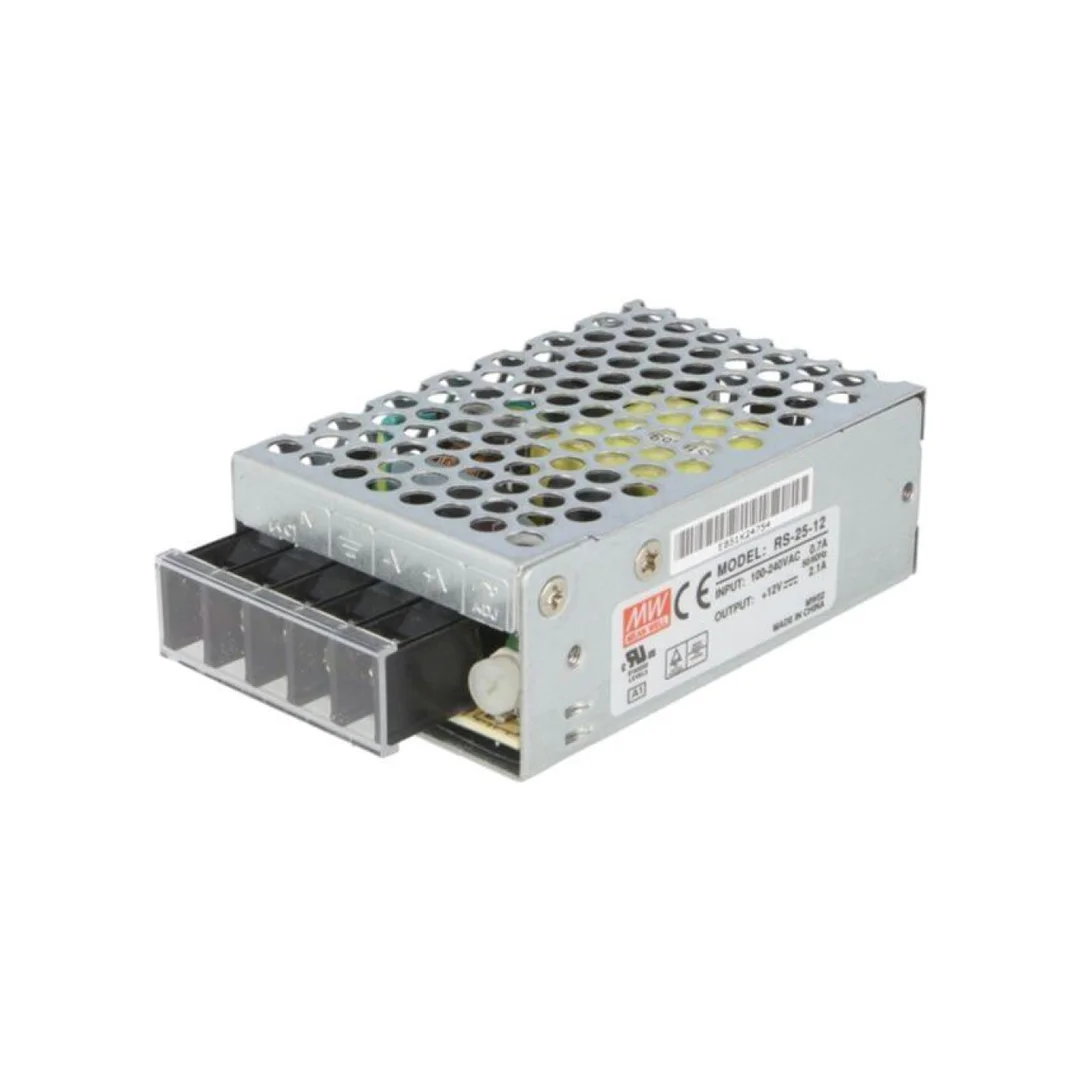 Zasilacz impulsowy, do wbudowania,modułowy, 25W, 12VDC, 2,1A RS-25-12