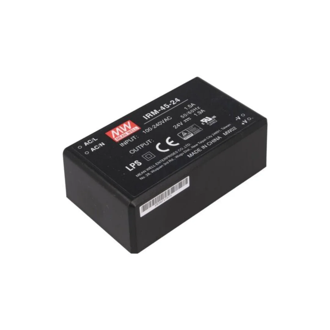 Przetwornica AC/DC, 45,6W, Napięcie wejściowe: 85÷264VAC, 24VDC, Iwyj: 1900mA IRM-45-24