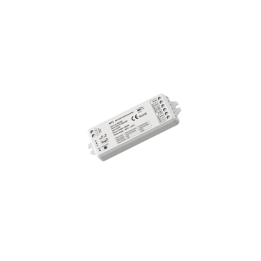 Ściemniacz LED 2w1 Skydance (WiFi) - Mono /CCT - 12-36V DC 10A - Alexa Tuya - WT1