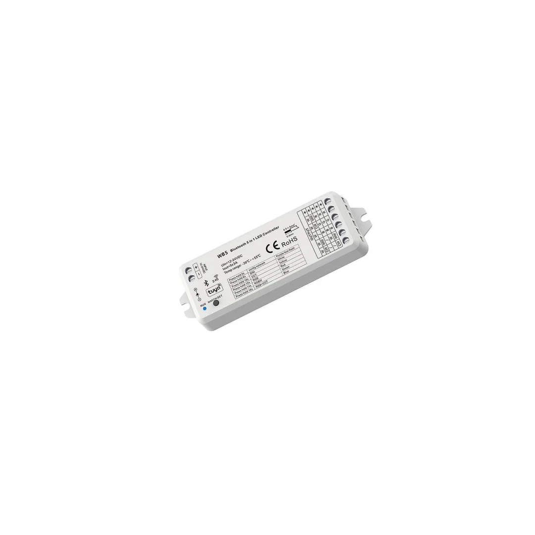 Sterownik LED 5w1 Skydance (Bluetooth) - Mono /CCT /RGB /RGB+CCT - 12-24V DC 15A - Tuya - WB5