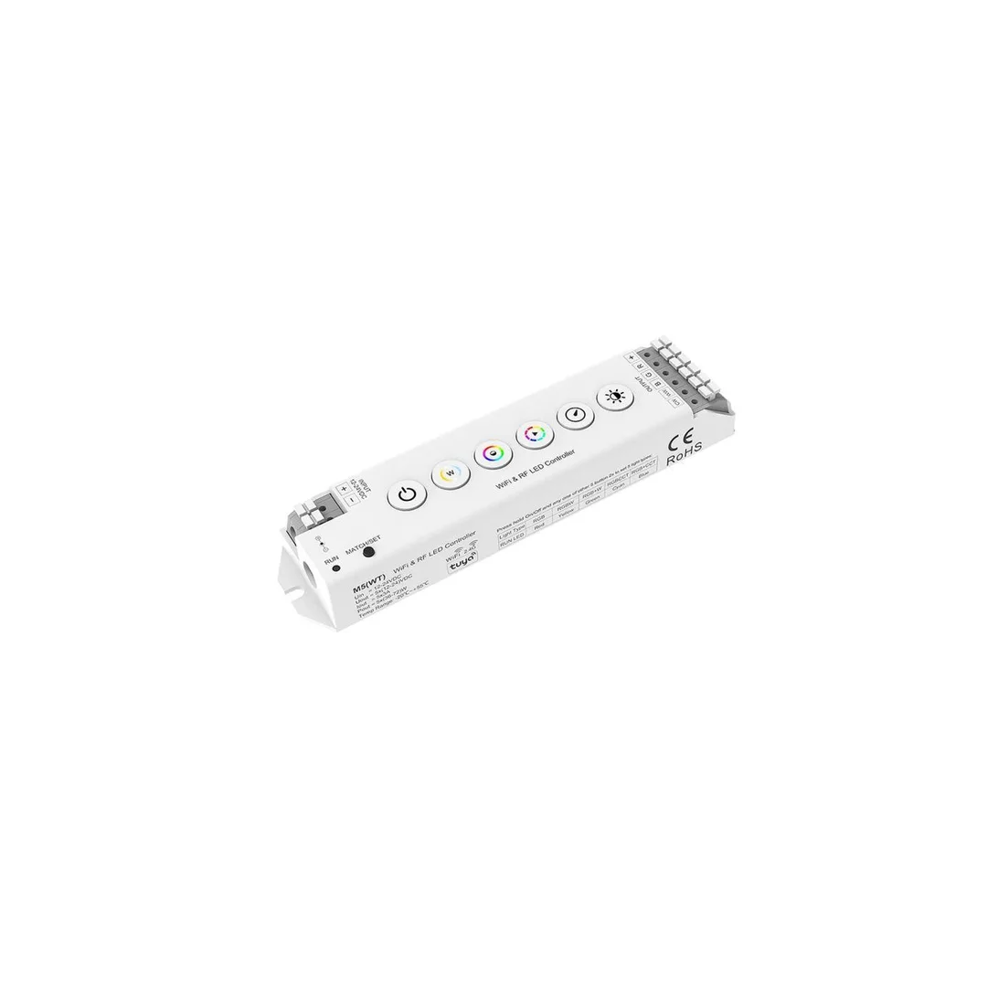 Sterownik LED 3w1 (WiFi) Skydance - RGB / RGB+W / RGB+CCT - 12-24V DC 5x3A - Tuya - M5(WT)
