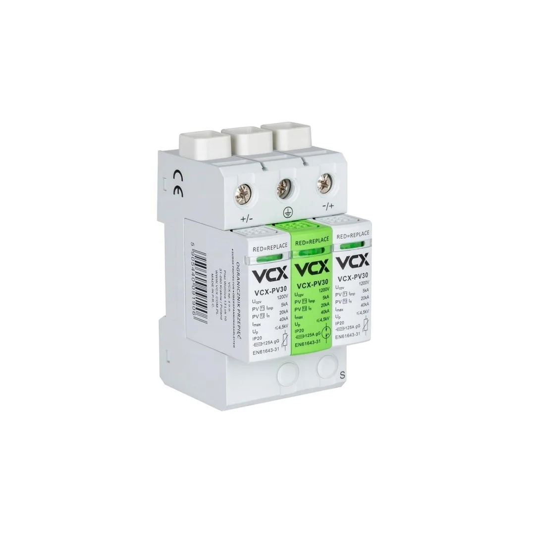 Ogranicznik przepięć T1+T2 B+C 3P 1200V DC 5kA PV30 ochronnik fotowoltaiczny