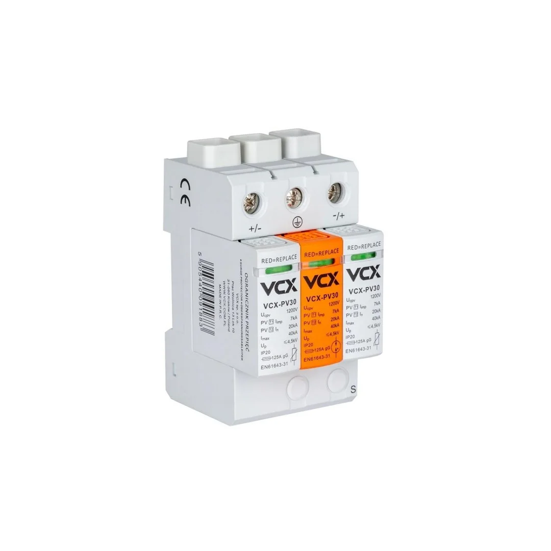 Ogranicznik przepięć T1+T2 B+C 3P 1200V DC 7kA PV30 ochronnik fotowoltaiczny
