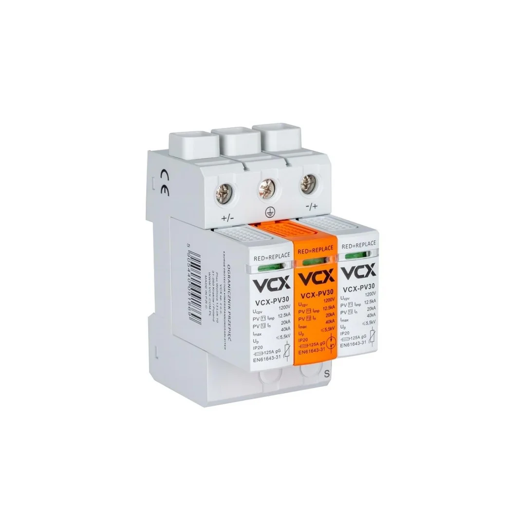Ogranicznik przepięć T1+T2 B+C 3P 1200V DC 12,5kA PV30 ochronnik fotowoltaiczny