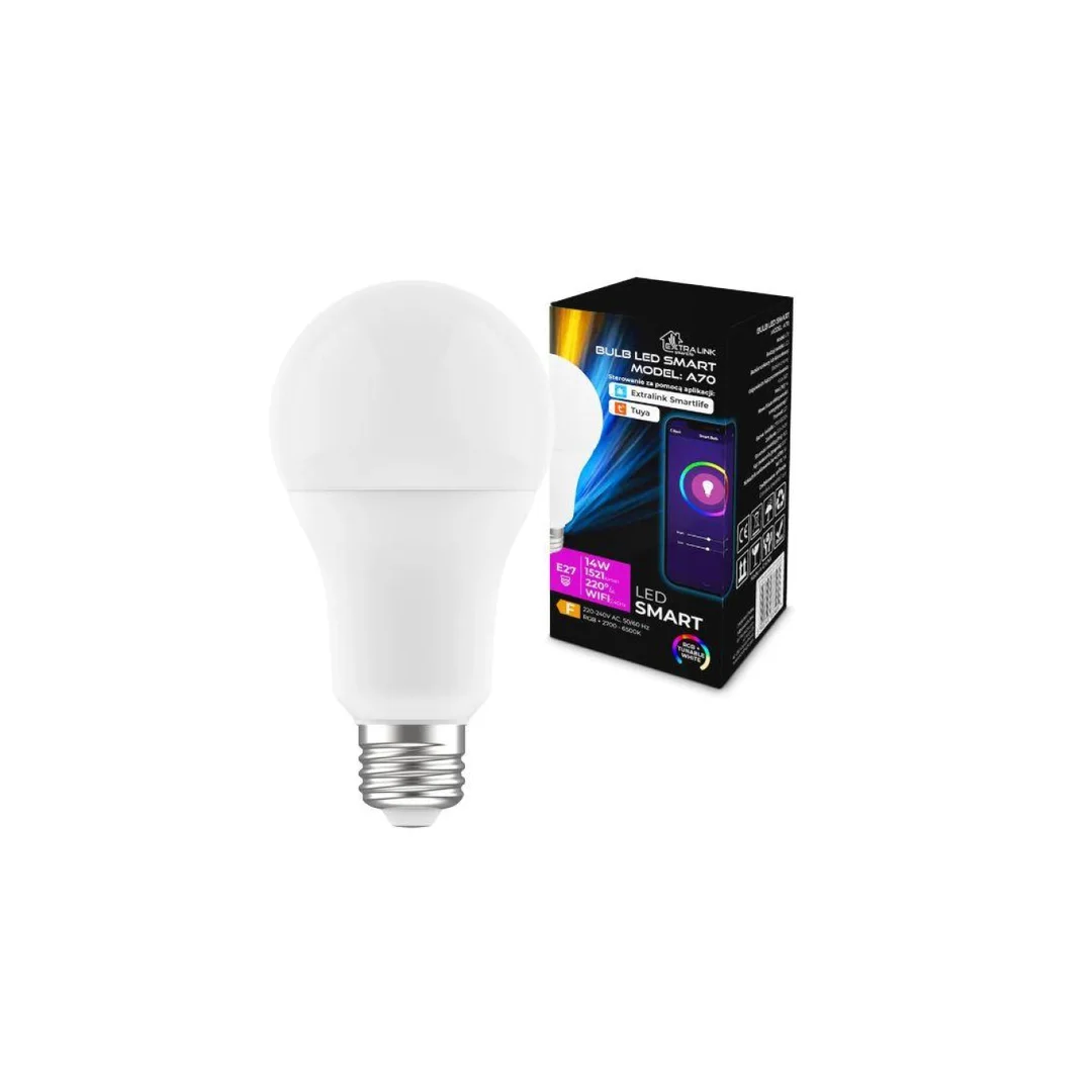 EXTRALINK smartlife żarówka LED E27 A70 2700-6500K WIFI 220-240V 1055lm LED E27 A70