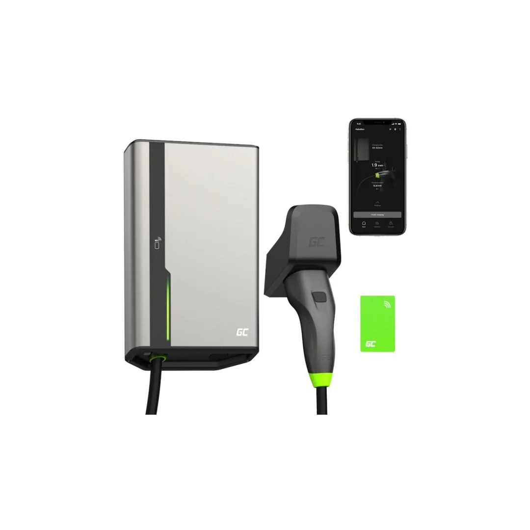 Wallbox Green Cell HabuDen EVGC021B2250 22 kW, Typ 2, kabel 5 m, NFC, Bluetooth, Wi-Fi