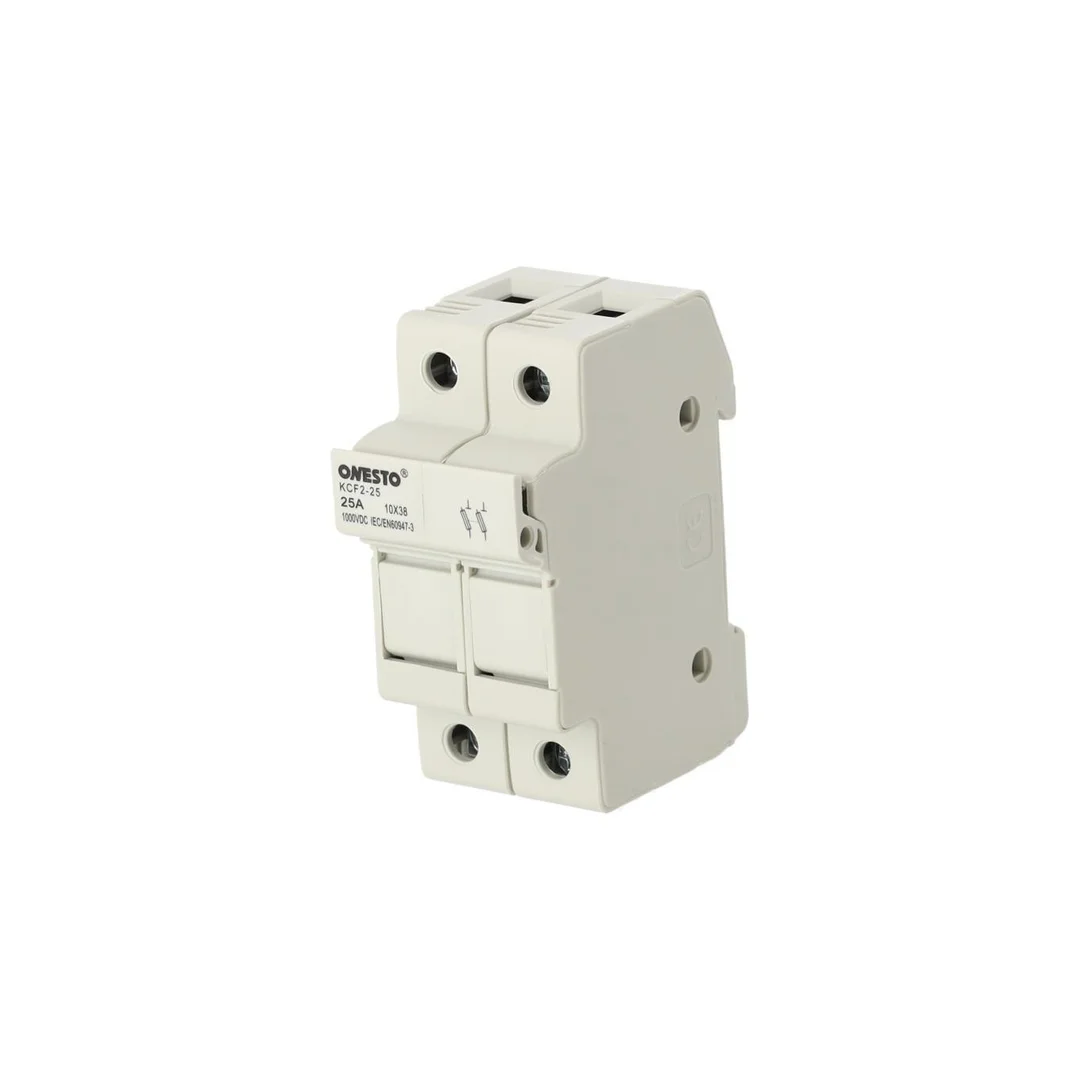 Podstawa bezpiecznikowa 25A 2-biegunowa 2P (1000V DC) 2-modułowa na wkładki 10x38mm ONESTO