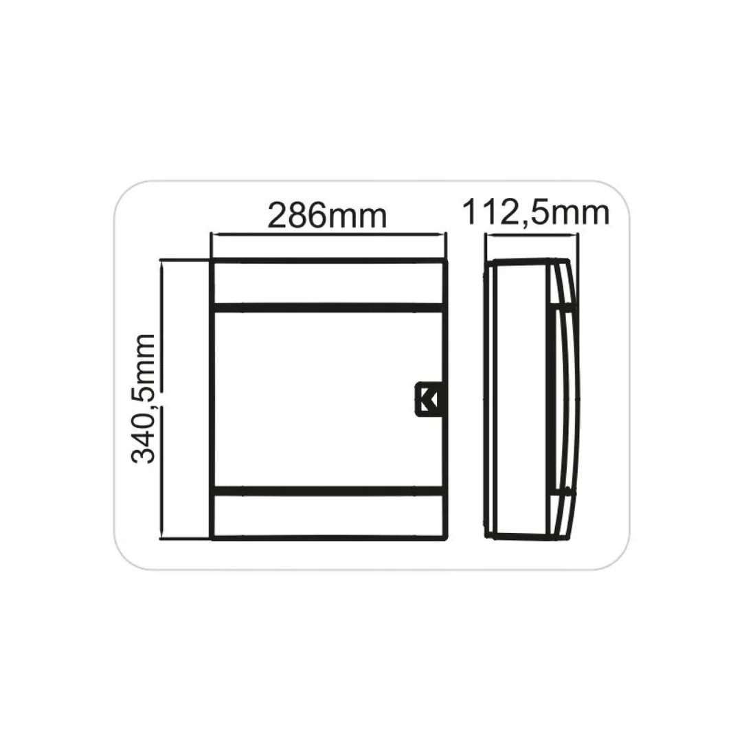 Rozdzielnica podtynkowa 8-modułowa 215,5x173,5x105,5mm biała dymna 600.000.801 HOROZ ELECTRIC
