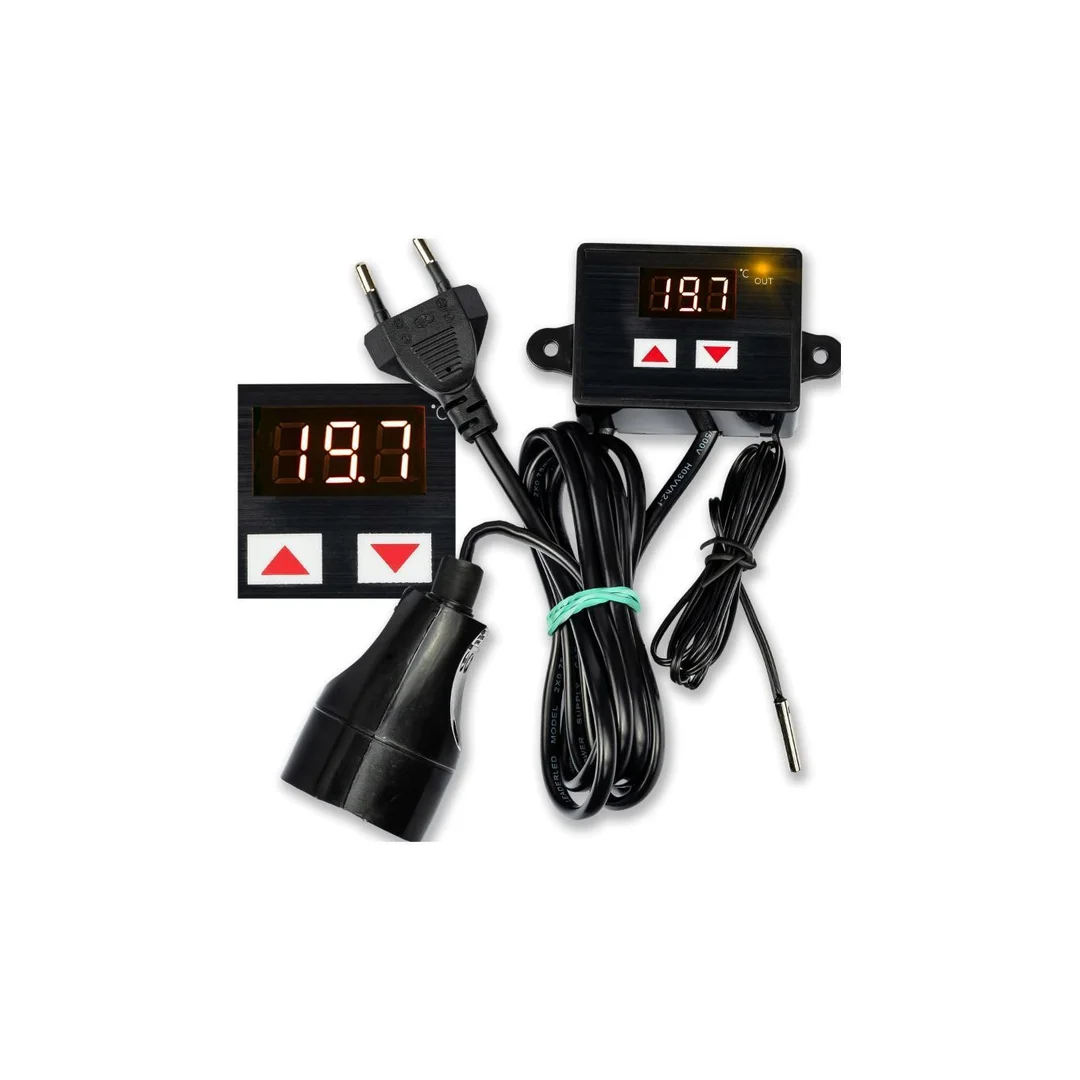 Termostat elektroniczny regulator temperatury z gniazdkiem i wtyczką 230V