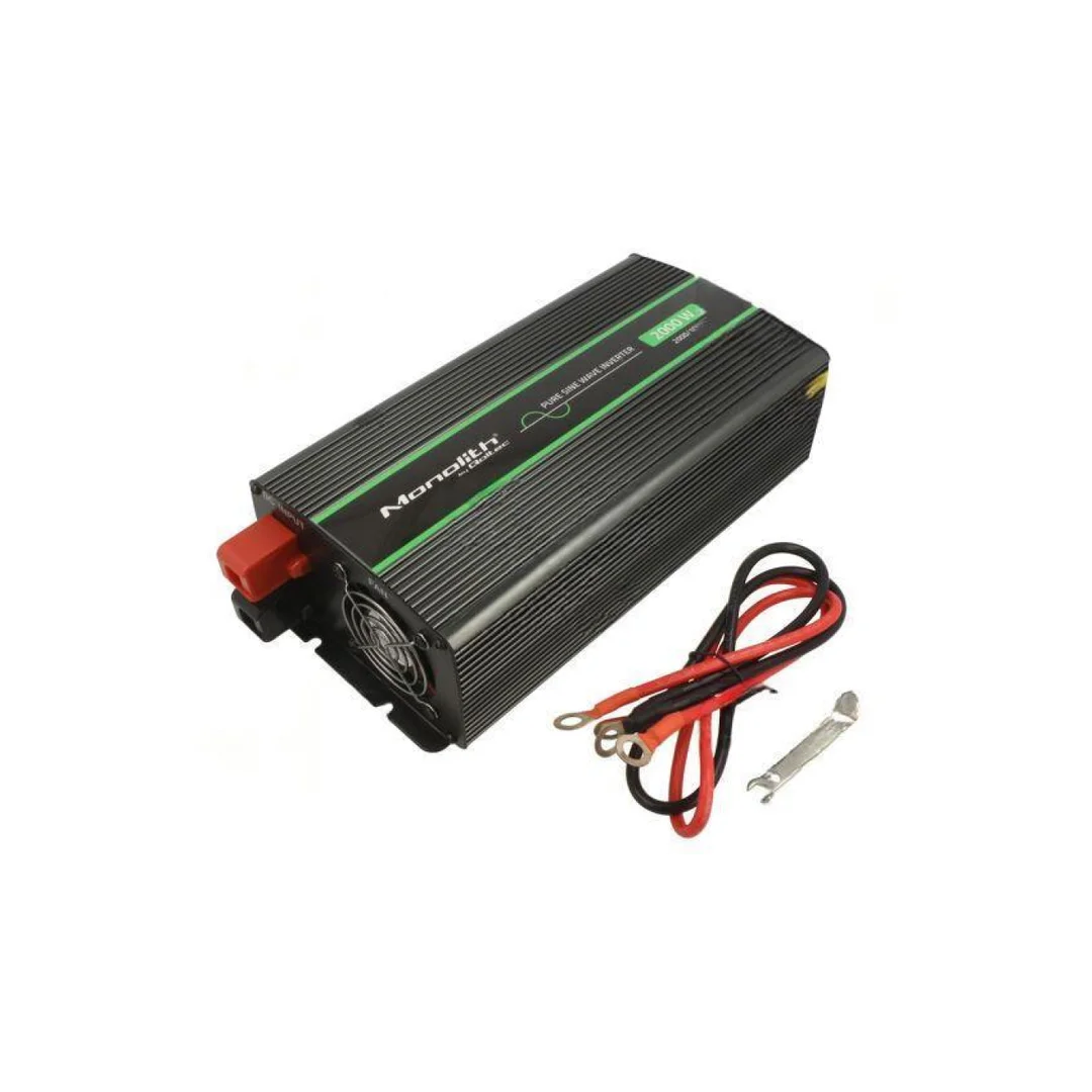 Przetwornica: DC/AC, 1kW, 230VAC, 24VDC, 135x290x75mm 51938