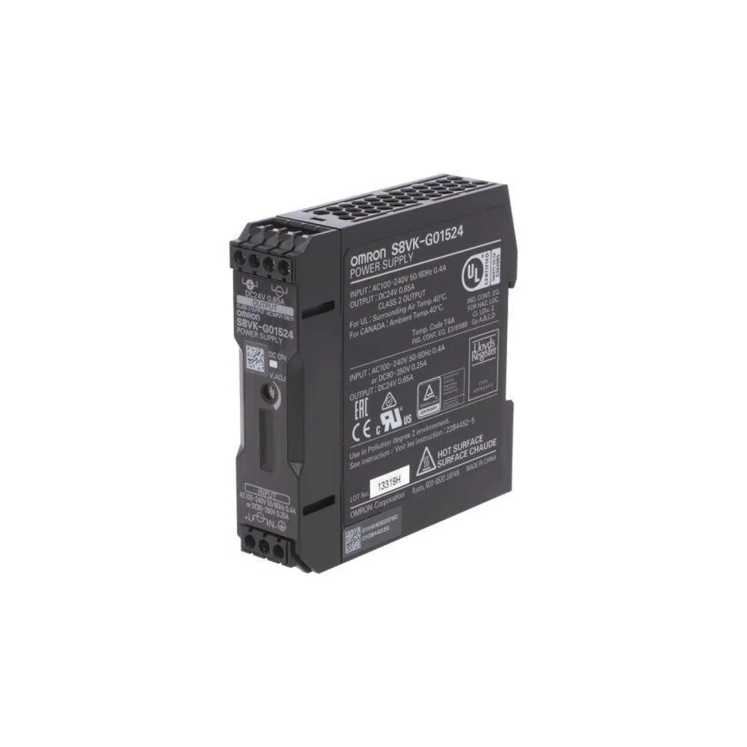 Zasilacz: impulsowy na szynę DIN 15W 24VDC 0,65A 85÷264VAC S8VK-G01524