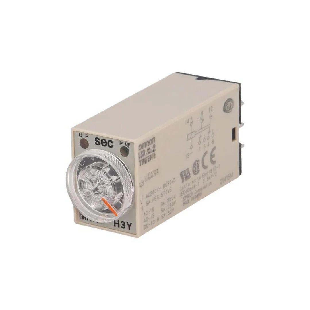Przekaźnik czasowy 0,5÷10s DPDT 250VAC/5A 24VDC H3Y-2 DC24 10S