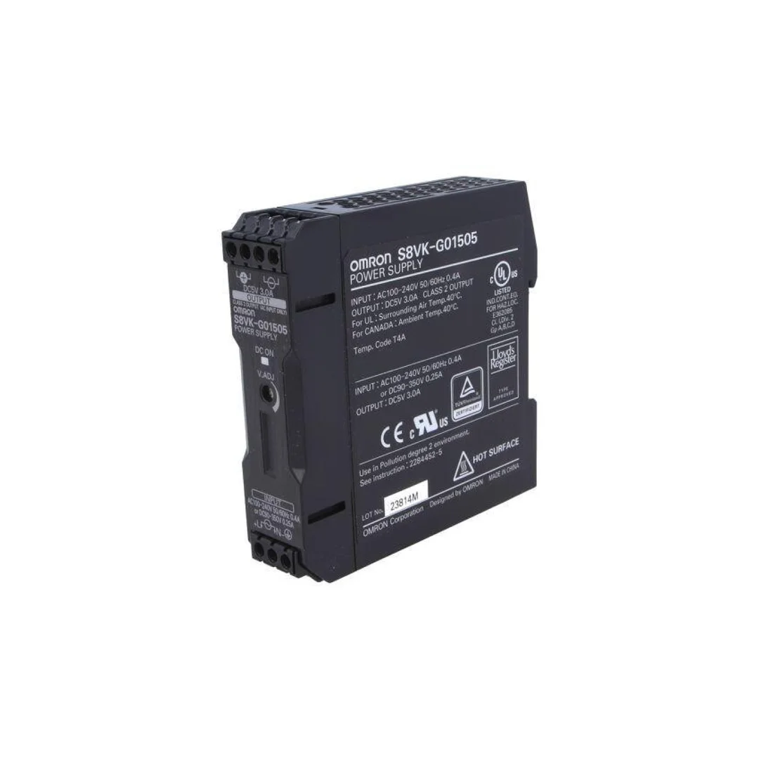 Zasilacz: impulsowy na szynę DIN 15W 5VDC 3A 85÷264VAC OUT: 1 S8VK-G01505