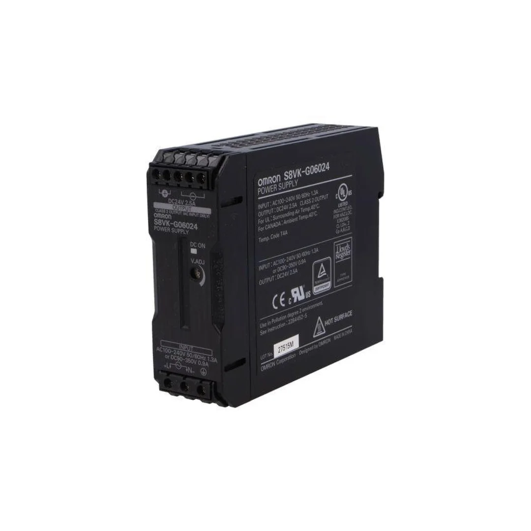 Zasilacz: impulsowy na szynę DIN 60W 24VDC 2,5A 85÷264VAC S8VK-G06024