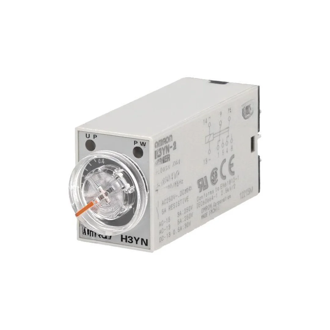 Przekaźnik czasowy 0,1s÷10min DPDT 250VAC/5A Uzas: 24VAC H3YN-2 AC24