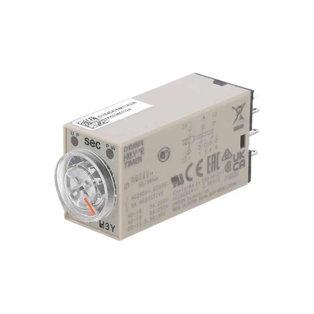 Przekaźnik czasowy 0,5÷10s DPDT 24VAC H3Y-2 AC24 10S