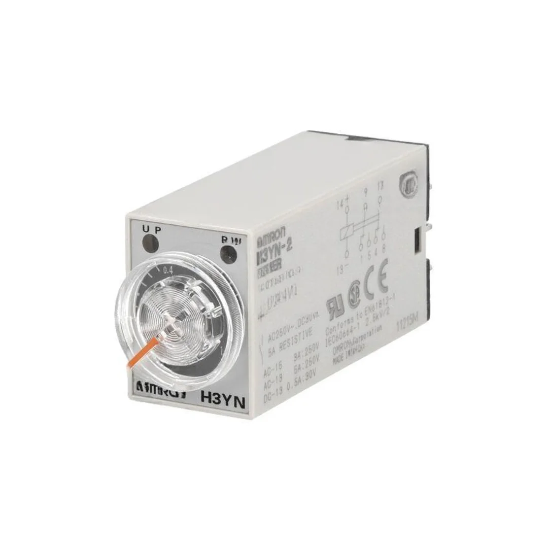 Przekaźnik czasowy 0,1s÷10min DPDT 250VAC/5A 24VDC H3YN-2 DC24