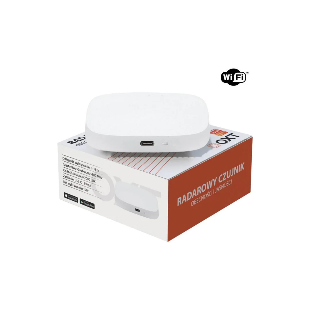 OXT Czujnik radar obecności jasności USB WiFi TUYA T155