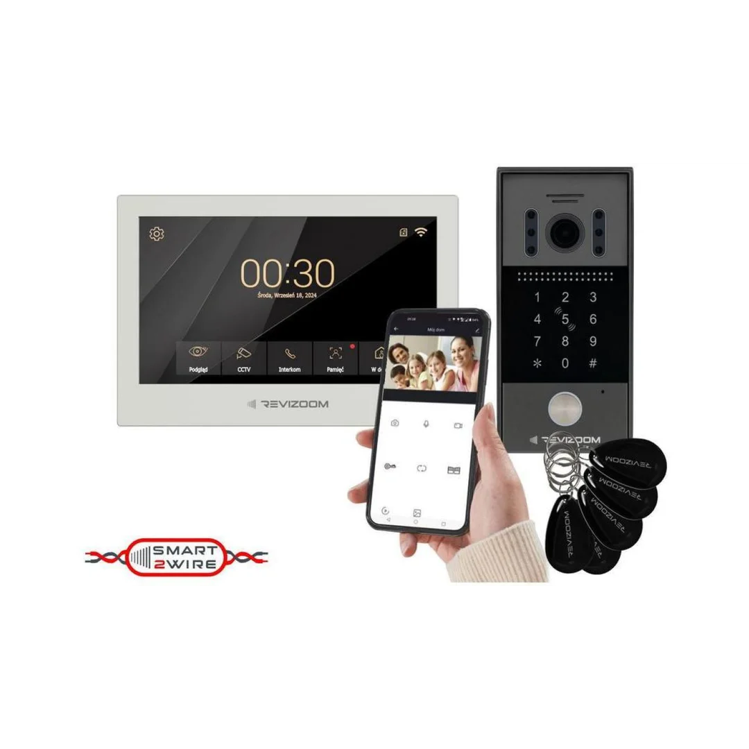 Wideodomofon REVIZOOM RM-T273HD WHITE/RC-212HD-CK1