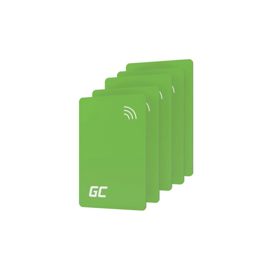ZESTAW 5 KART DOSTĘPU NFC DO STACJI ŁADOWANIA EV Greencell HabuDen EVGCAKNFC5
