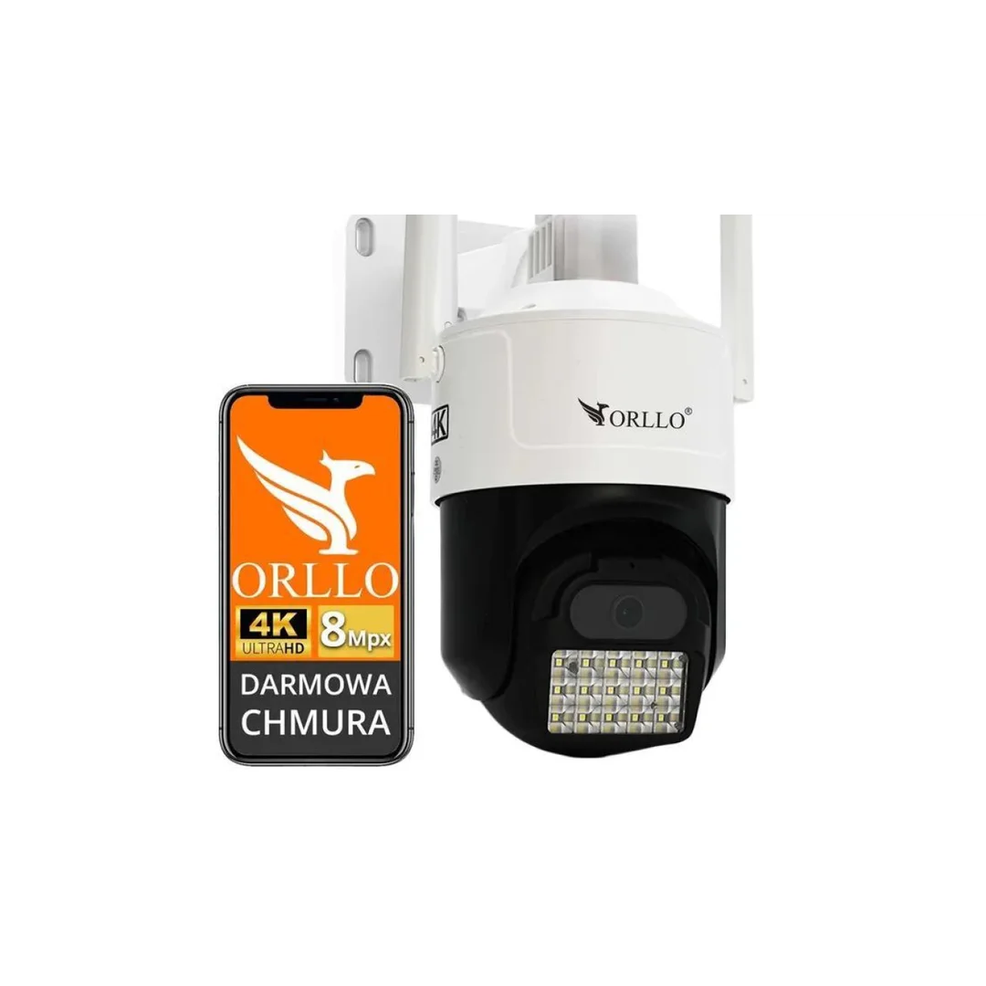 Kamera IP ORLLO Z17 Ultra 4K zewnętrzna obrotowa GSM na kartę SIM