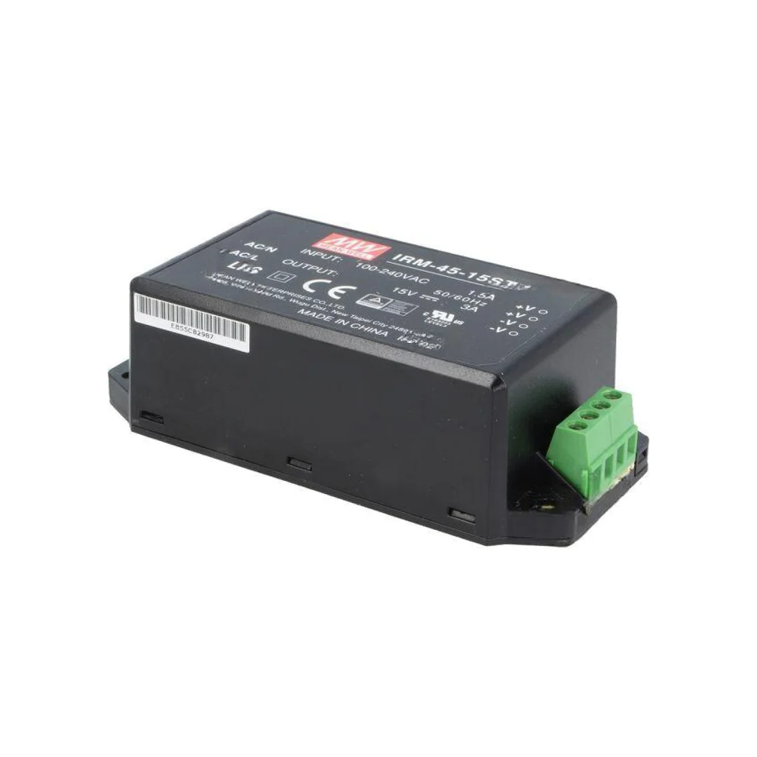 Zasilacz impulsowy do wbudowania modułowy 45W 15VDC 3A IRM-45-15ST