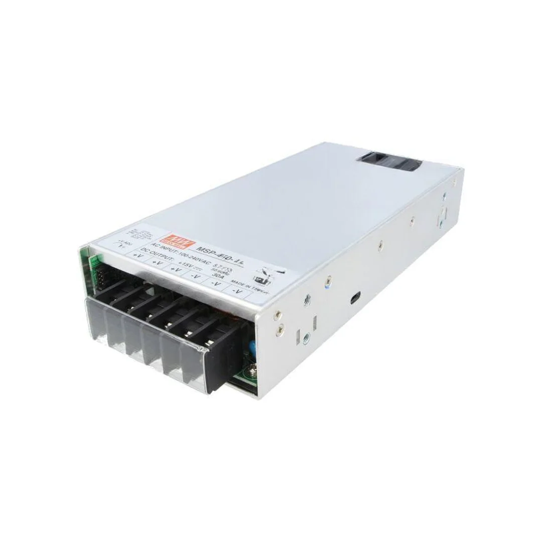 Zasilacz impulsowy do wbudowania modułowy 450W 15VDC 30A MSP-450-15