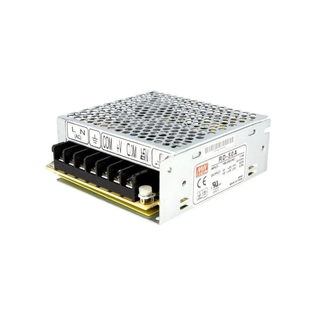 Zasilacz impulsowy do wbudowania modułowy 54W 5VDC OUT: 2 RD-50A