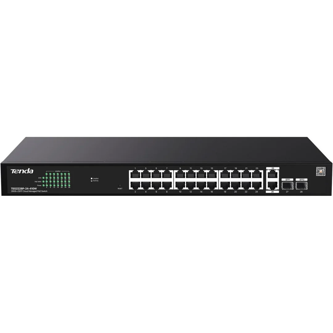 Switch POE Tenda TEG2228P-24-410W