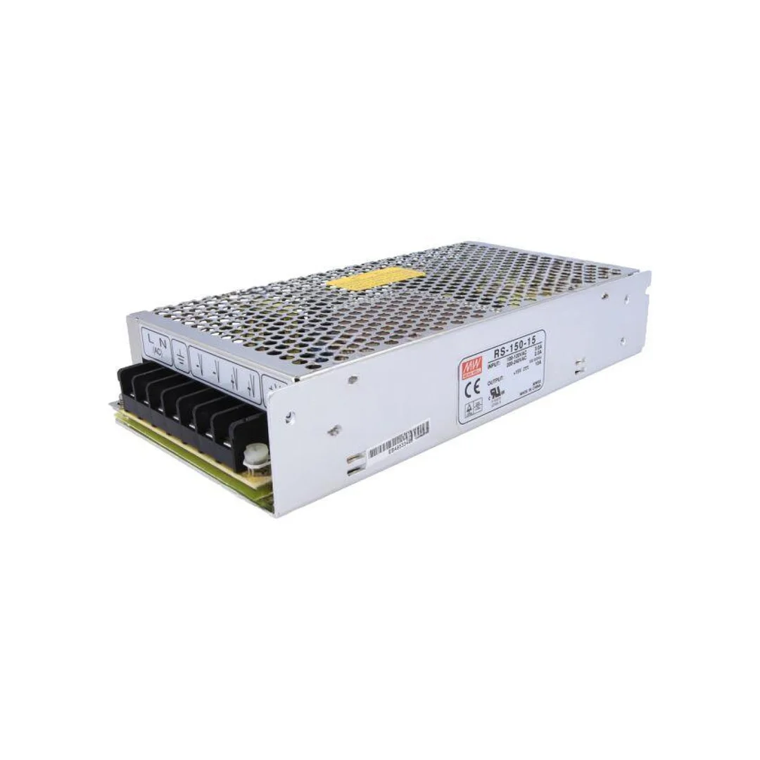 Zasilacz impulsowy do wbudowania modułowy 150W 15VDC 10A RS-150-15