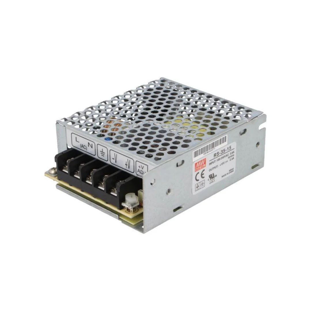 Zasilacz impulsowy do wbudowania modułowy 35W 15VDC 2,4A RS-35-15