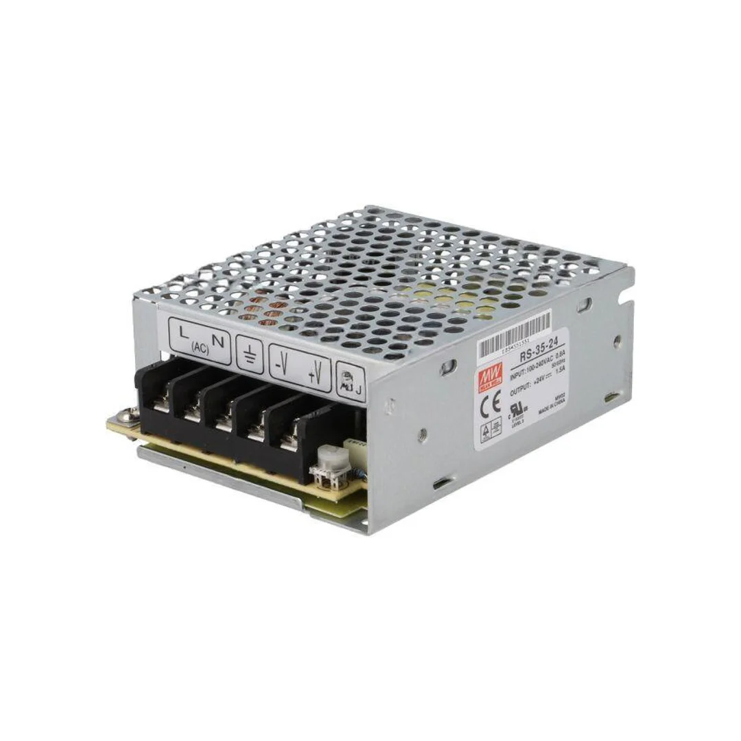 Zasilacz impulsowy do wbudowania modułowy 35W 24VDC 1 5A RS-35-24