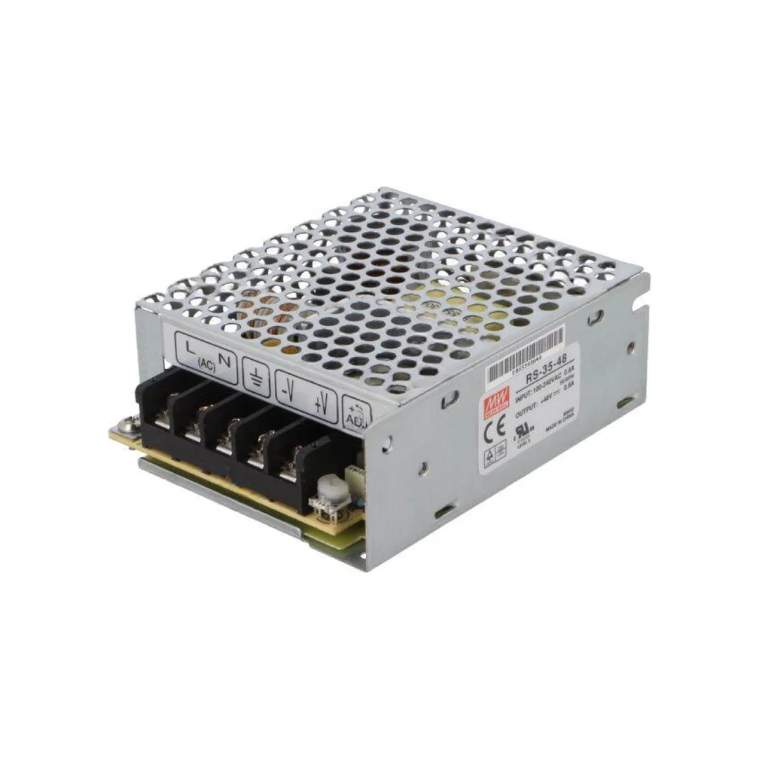 Zasilacz impulsowy do wbudowania modułowy 35W 48VDC 0,8A RS-35-48