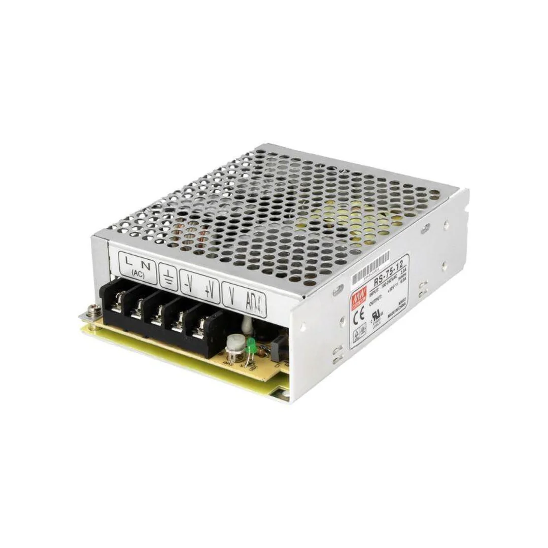 Zasilacz impulsowy do wbudowania modułowy 75W 12VDC 6A RS-75-12