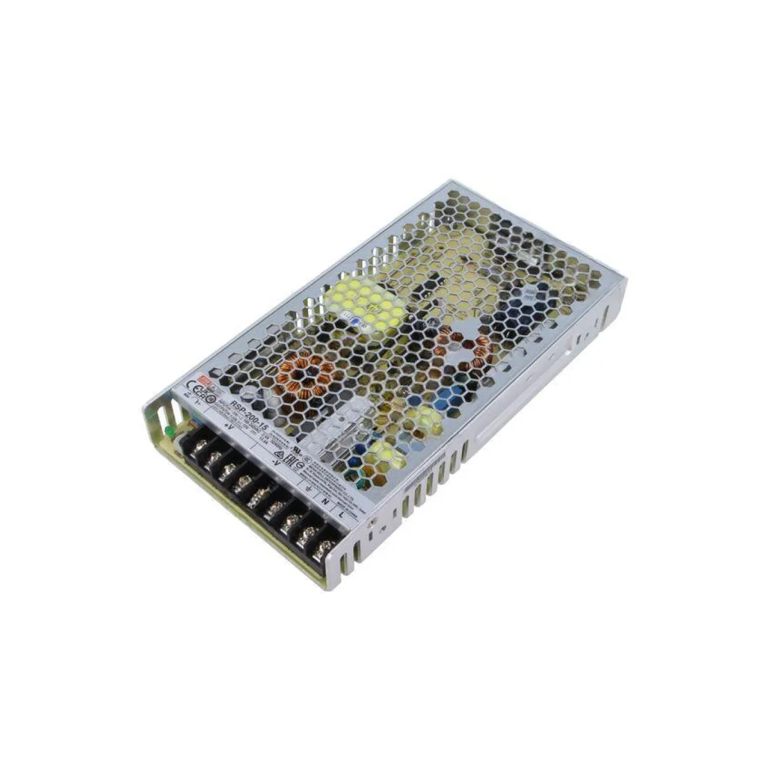 Zasilacz impulsowy do wbudowania modułowy 201W 15VDC 13 4A RSP-200-15