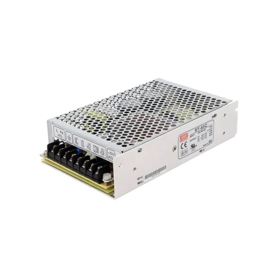 Zasilacz impulsowy do wbudowania modułowy 87 5W 5VDC OUT 3 RT-85C