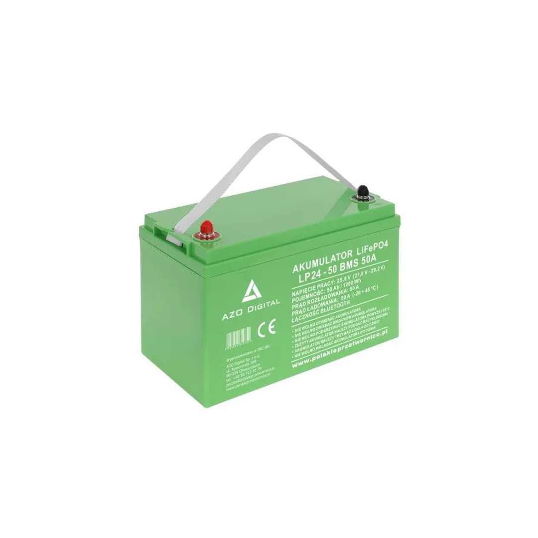 Akumulator LiFePO4 24V 50Ah 50A Bluetooth / mata grzewcza LP24-50