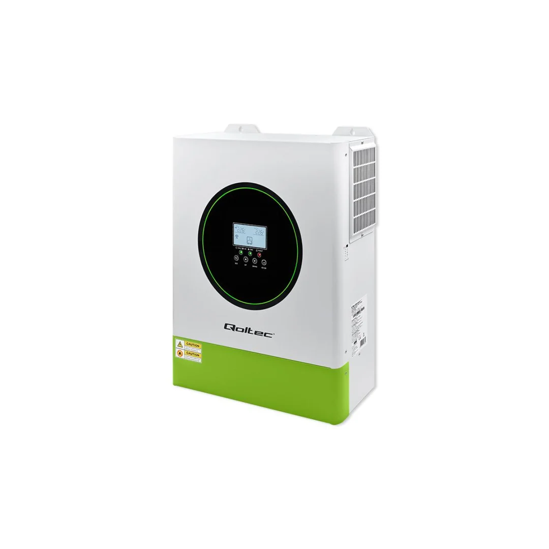 Qoltec Hybrydowy inwerter solarny Off-Grid 11000W 160A 48V MPPT BMS Sinus opcja Wi-Fi Power Factor 1.0