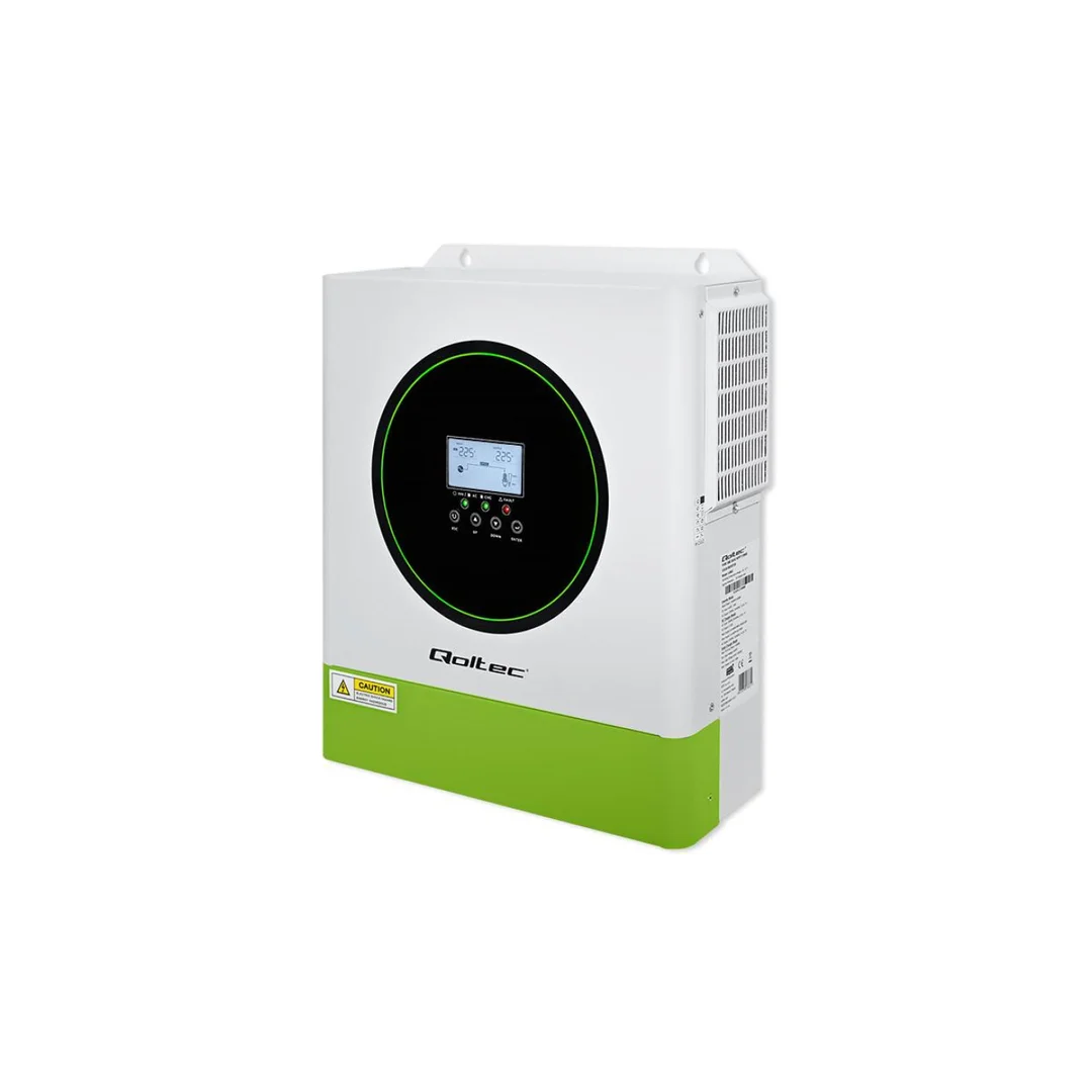 Qoltec Hybrydowy inwerter solarny Off-Grid 3500W 100A 24V MPPT BMS opcja Wi-fi Sinus Power factor 1.0