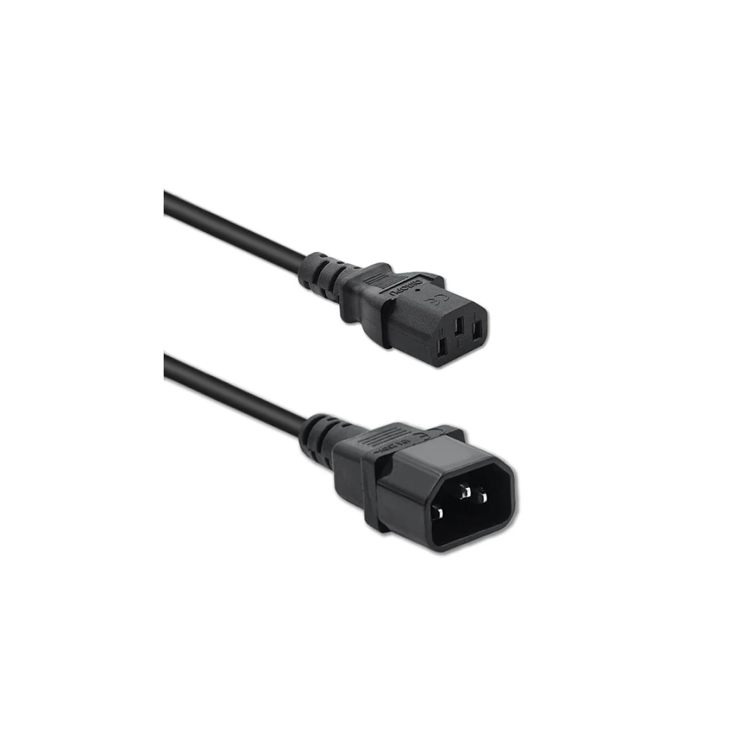 Qoltec Kabel zasilający do UPS IEC C13/C14 3x0.75mm² 1m